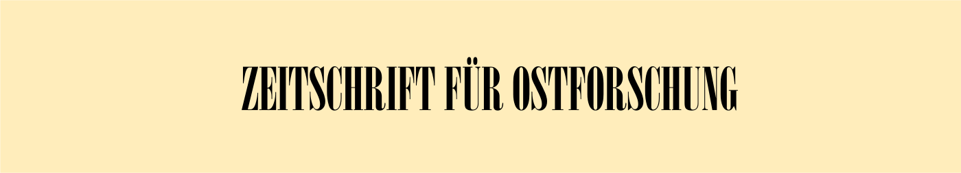 Zeitschrift für Ostforschung